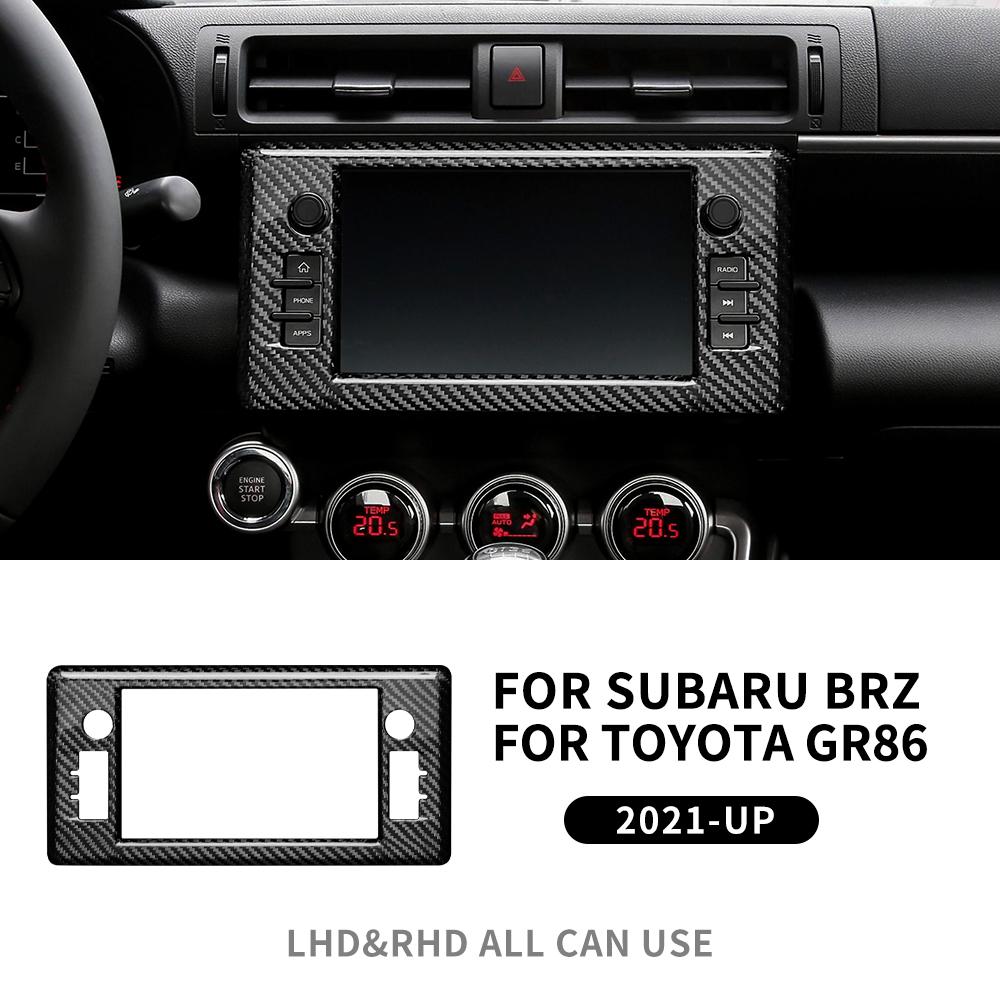 Real Hard Carbon Fiber Sticker For Subaru BRZ Toyota GR86 2025 2025 2025 2025 LHD RHD Navigation Panel Interior Trim Accessories