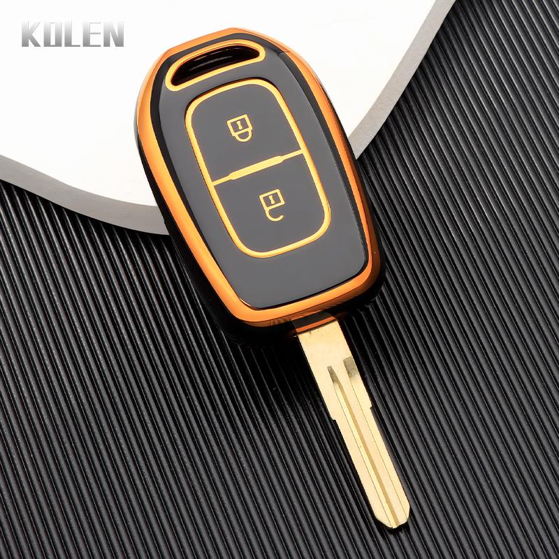 New Tpu Auto Key Fob Cover Case Housing Fit For Renault Kwid Traffic Symbol Fit For Dacia Sandero Logan Duster Remote Auto Accessories