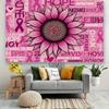 2D Hope & Courage Breast Cancer Awareness Backdrop for Photoshoot & Decoration