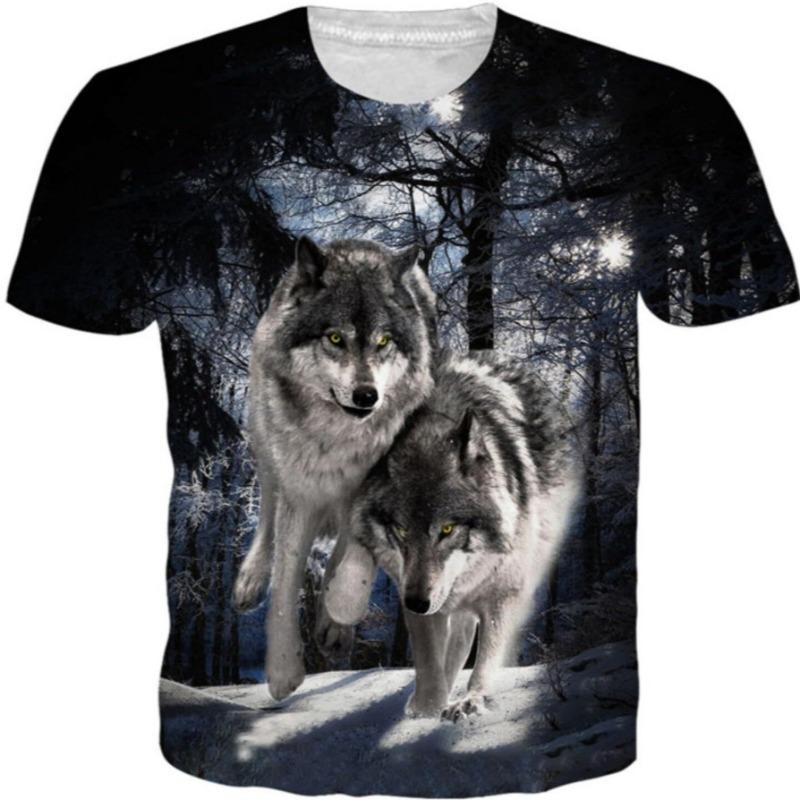 3D Digital bedrucktes Rundhals-T-Shirt für Herren Mode Kurzarm-T-Shirt