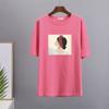 Hirsionsan Vintage Printed T Shirt Women Summer Chic Tees 100% Cotton Elegant Jumper Clothes Oversized Casual Pullover Top