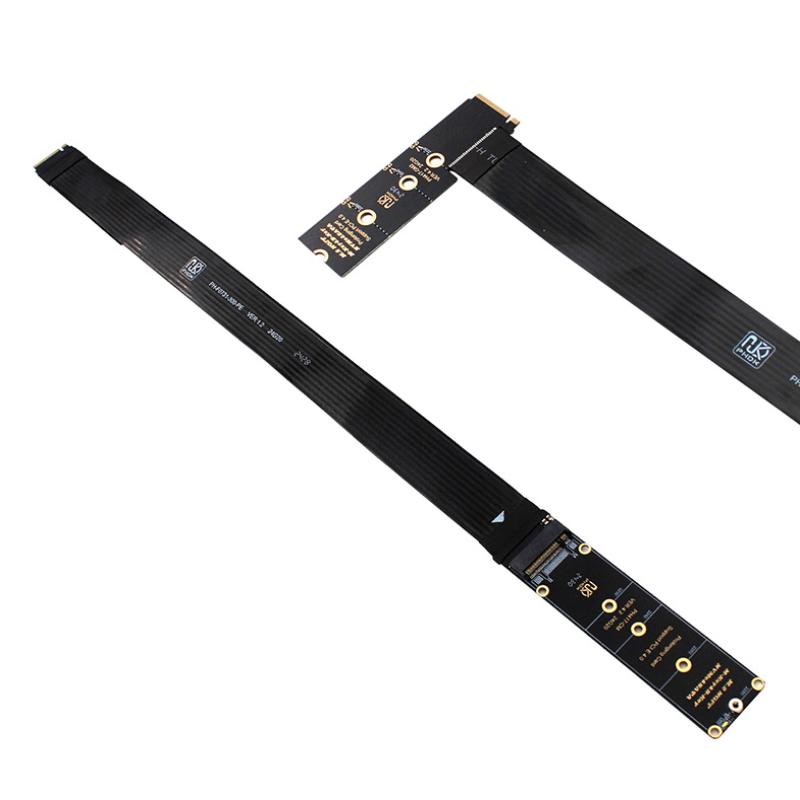 1 Set Riser Card Ssd Adapter Pcie4.0 M.2 M Key Nvme Extension Cable For 2230 2242 2260 2280 M.2 Pci-E / M2 Ngff Sata Ssd
