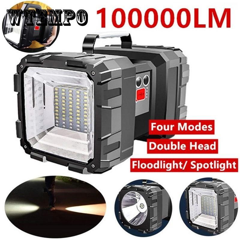

Супер яркий XHP100 LED USB аккумуляторная двойная головка прожектор ручной фонарик рабочий прожектор прожектор прожекторный свет