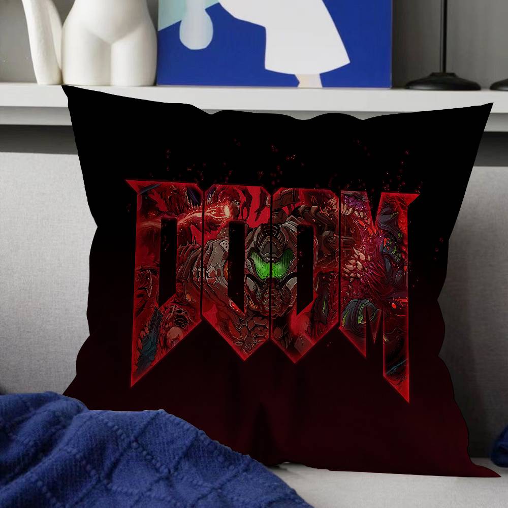 Shooting Game DDoom Office Cushion Pillowcase Car Cushion CoverXCM Lumbar Pillowcase Sofa Pillowcover