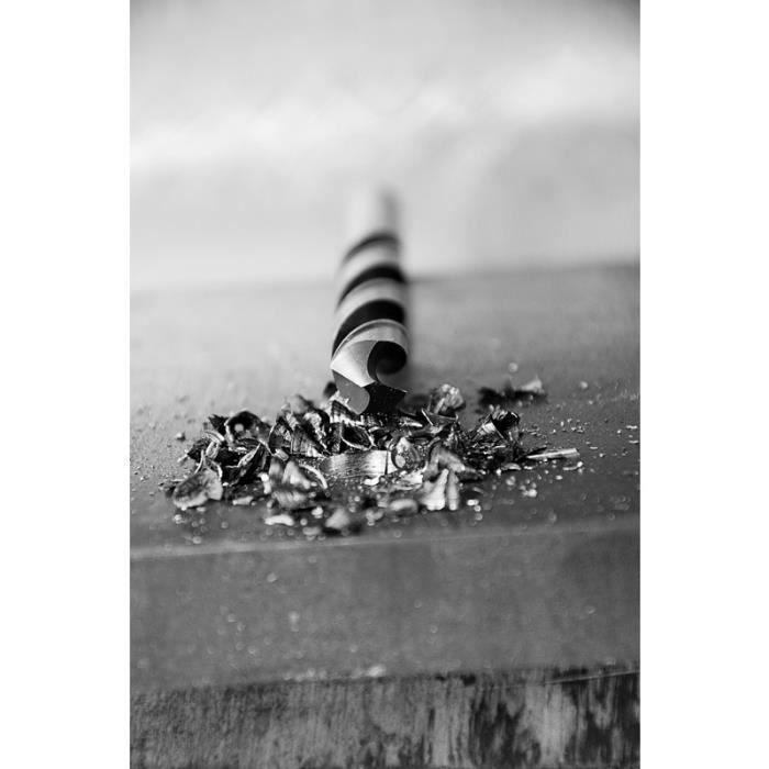 Foret métaux HSS DIN338 - TIVOLY - 11437740100 - Ø1 mm - Long. 34 mm - Pointe en croix, affûtage autocentrant