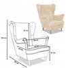 Bonito Scandinavian Family Meble Wing Chair, Beige, Light, Nice Corduroy