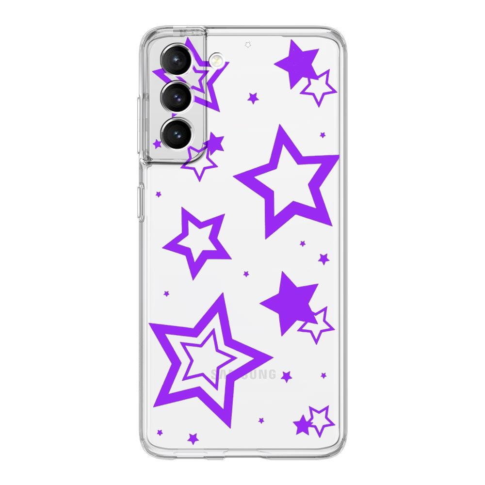Phone Case For Samsung Galaxy S24 Ultra S23 FE S22 S20 S21 5G S10 S9 Plus S10E S8 Soft Silicone Clear Style Stars Pattern Cover