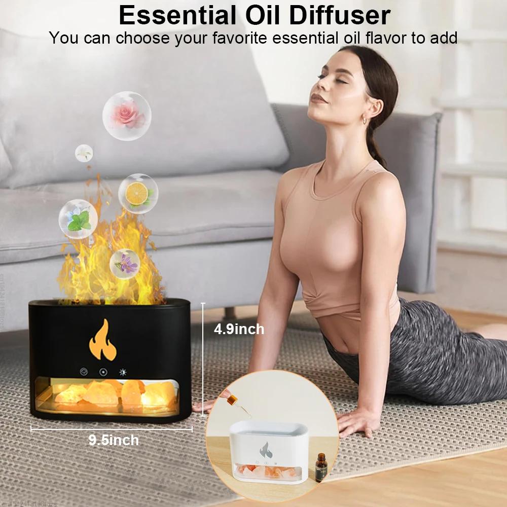 NEW Flame Air Humidifier Essential Oil Diffuser Aromatherapy Mist Maker USB Desktop LED Fire Flame Humidifier Office 2025