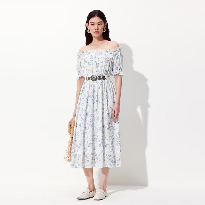 

VEROMODA 2025 Summer Floral Ruffle Strappy A-Line Dress M