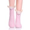 Autumn and winter women's socks, cute animal giraffe cat coral fleece sleeping floor slippers socks winter thermal socks
