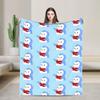P-Pudgy Penguin Blanket Cute Penguin  Fleece Funny Warm Throw Blankets For Bedding Lounge Textile Decor,