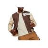 Puma Letter Pattern Striped Baseball Collar Single-Breasted Jacket Men Jacket Brown 536830-01