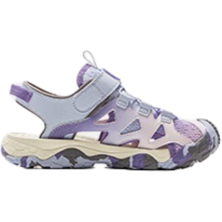 Li Ning Kids Outdoor Comfortable Versatile Non-Slip Wear-Resistant Low-Top Sandals Kids sandals Purple YKEV016-8