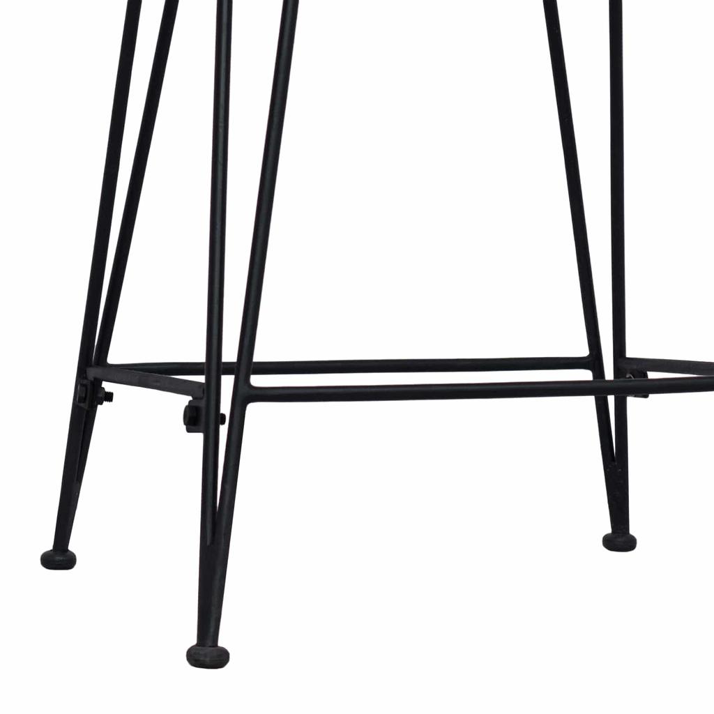 Bar Stool Set of 2 Natural 44 X 45 X 76 Cm Rattan and Steel