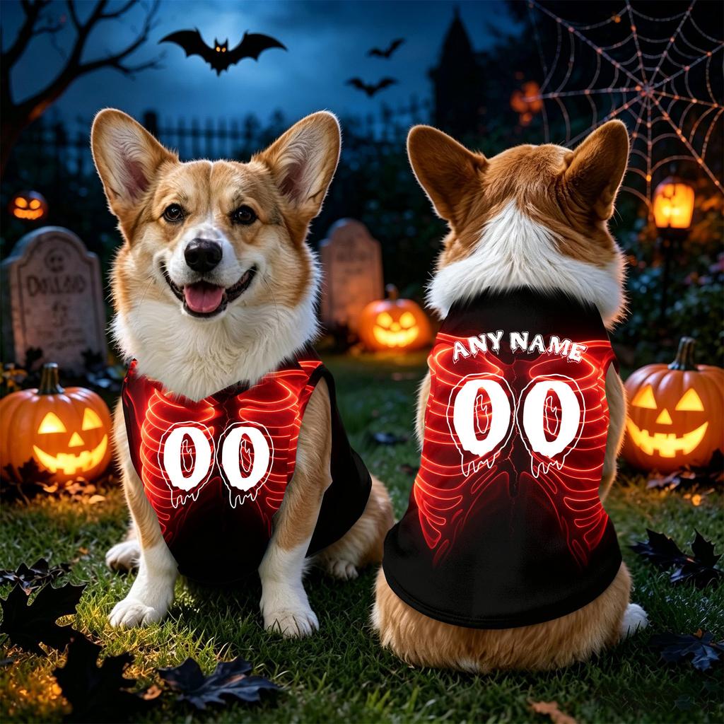 Halloween Dog V-Neck Sweatshirt Printed Pet Clothing for Small Medium Large Dogs