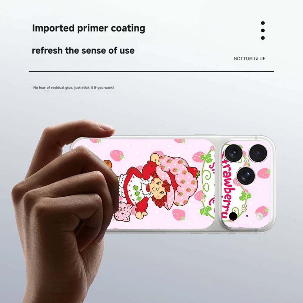 Cartoon Girl S-Strawberry S-Shortcake For IPhone 17 Pro 17 Pro Max Rear Skin Wrap Decal Protective Sticker