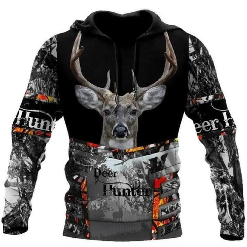 Fashion Deer Hunting Camo Hoodie Cool Slim Jacket Costume Coat 3d Sweatshirts Animal Men Women Casual Christmas Hoodie Tops