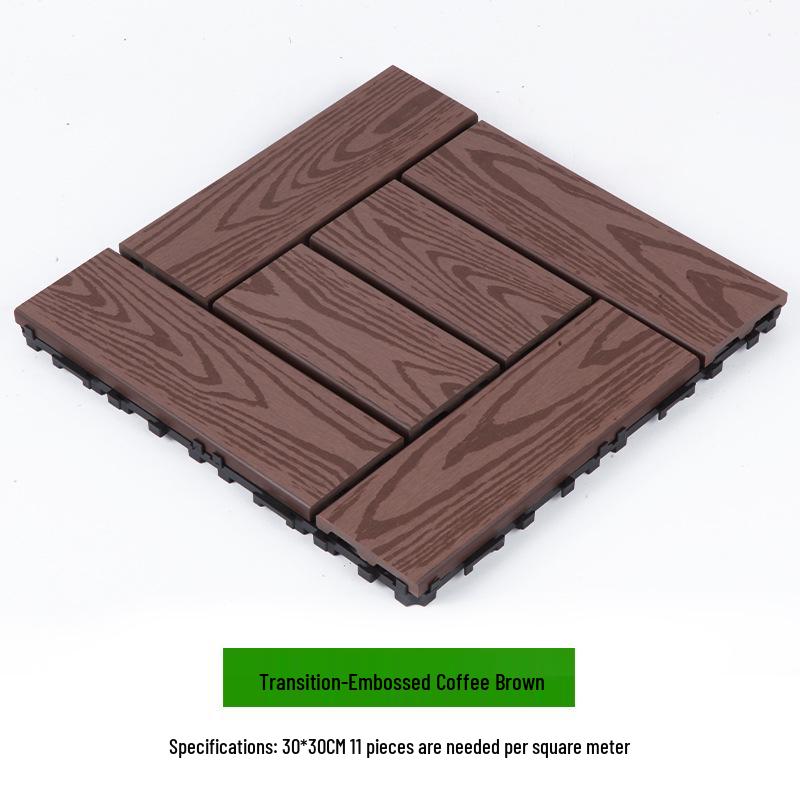 Waterproof WPC Balcony & Garden Flooring - Easy Snap-On, Anti-Corrosion, Ideal for Outdoors & Indoors.