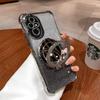 Luxury Mirror Holder Bling Glitter Silicone Phone Case for Honor 200 100 Pro 90 80 70 60 Pro Ultra-thin Stand Cover