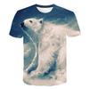 Men Fashion Short Sleeve 3d Print T Shirt Round Neck Summer Plus Size Tees