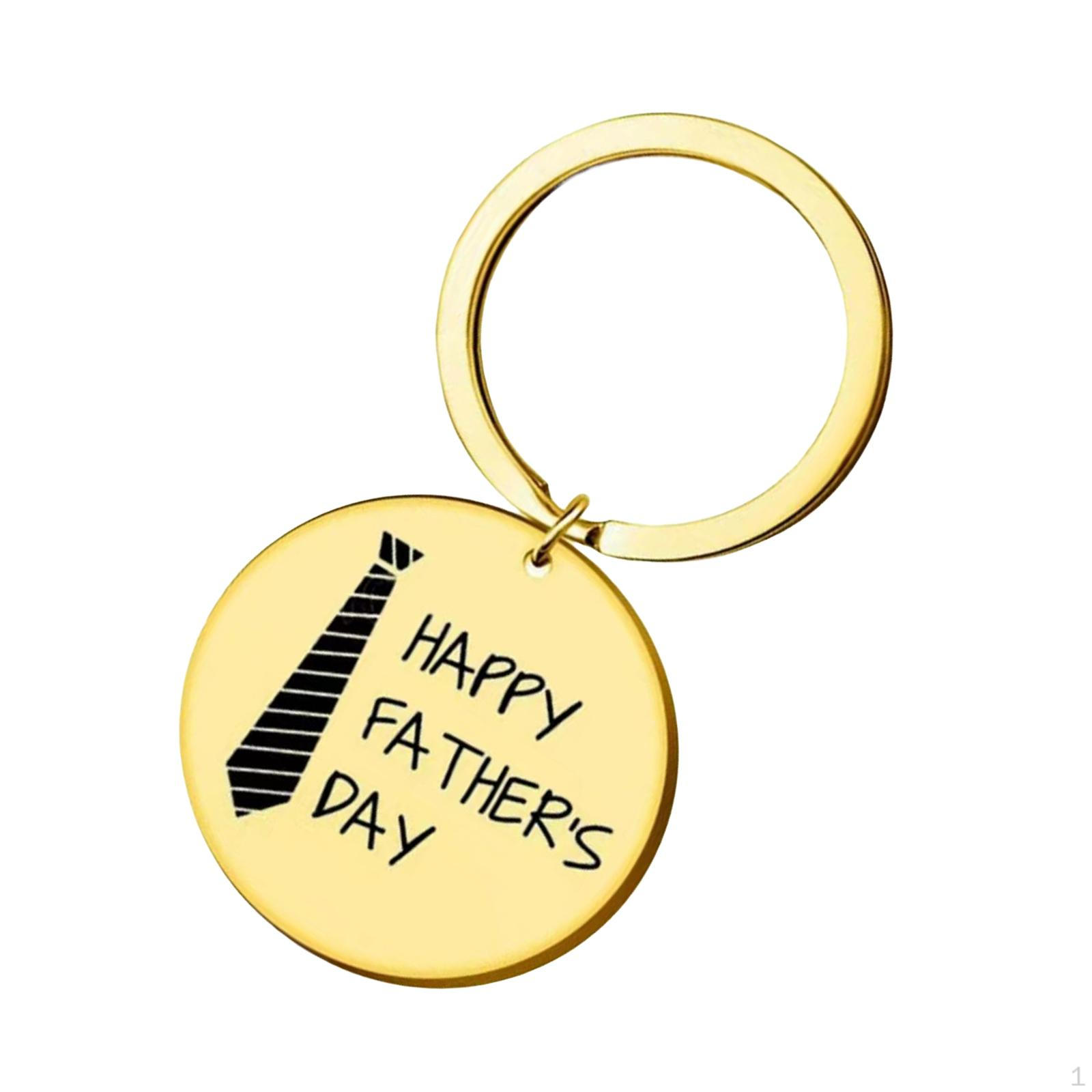 

Father s Day Gift Keychain Pendant Backpack Charms Father Keyring Key Ring Holder for Dad Husband золотий