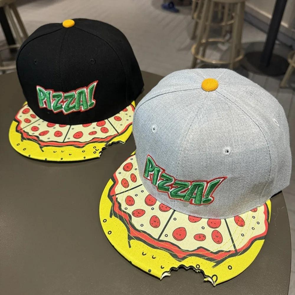 High Quality Casual Hip Hop Hats PIZZA Embroidery Adjustable Baseball Cap Breathable Snapback Hats Unisex
