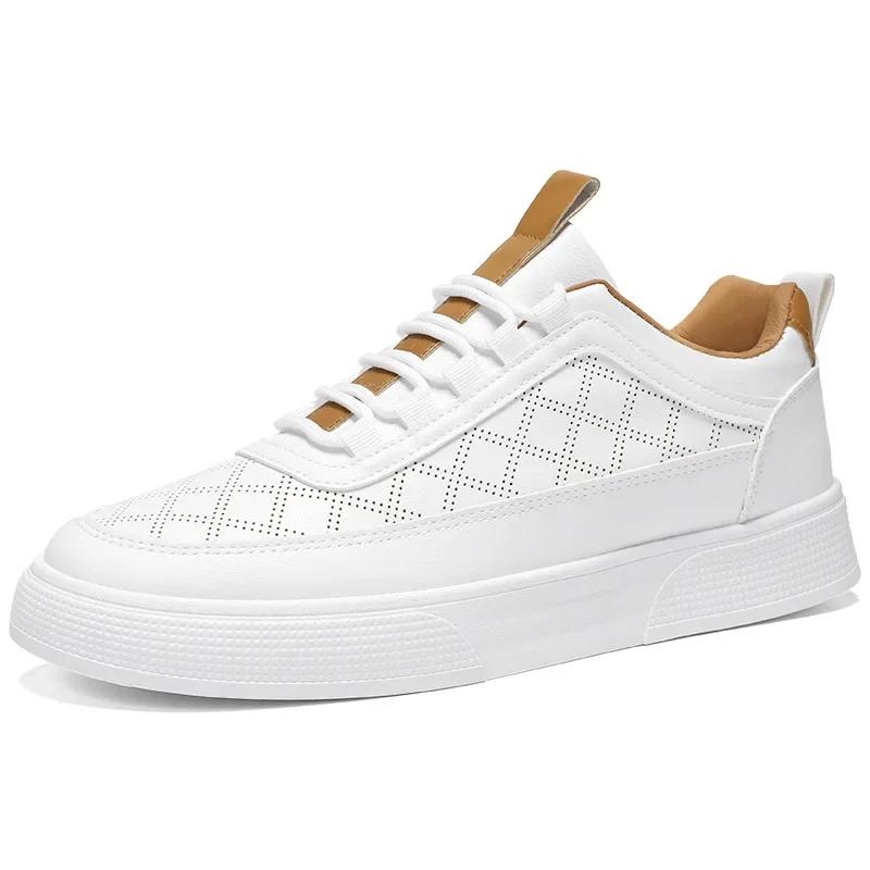 Fashion 2025 Summer New Breathable Thin Men's White Shoes Student Korean Trendy Versatile Sports Casual Shoes EVA Sole RUBBER Upper