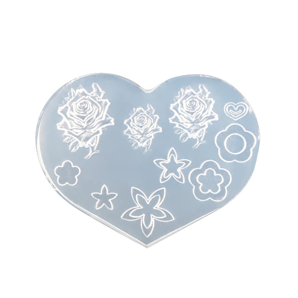 Silicone Nail Carving Molds Nails Stencils DIY UV Gel Manicure Tools Silicone Stamping Nail Art Molds Silicone Material