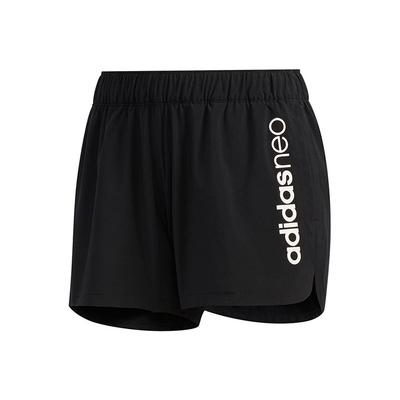Neo Alphabet Print Mid-Waist Fitted Elastic Sports Casual Shorts Women Shorts Black FN6443