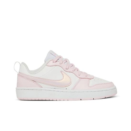 Nike Court Borough Low 2 SE GS White Pink Foam DQ0492-100 Children's Shoes