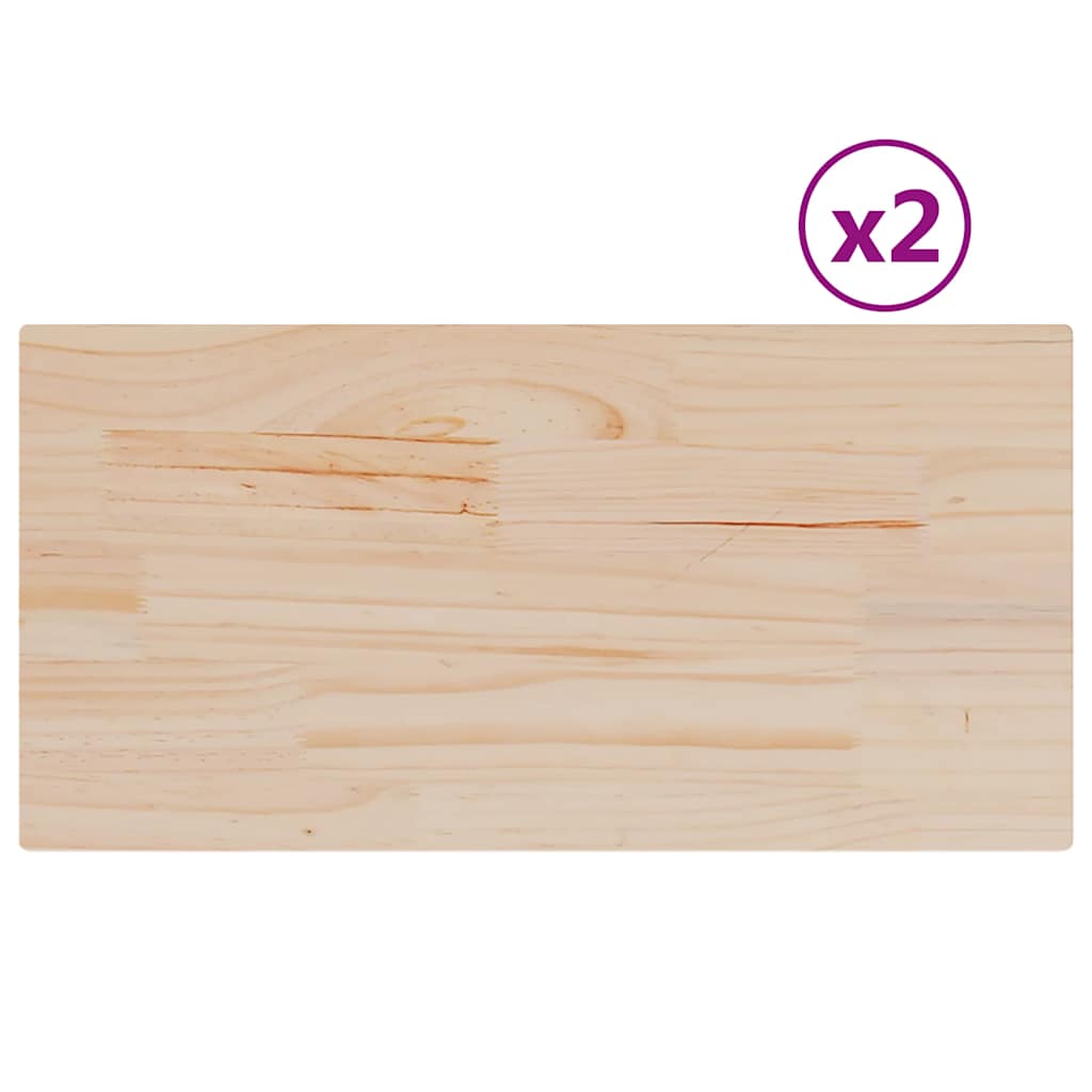 Vidaxl Blaty Do Stolika, 2 Szt., 70X35X2,5 Cm, Prostokątne, Sosnowe