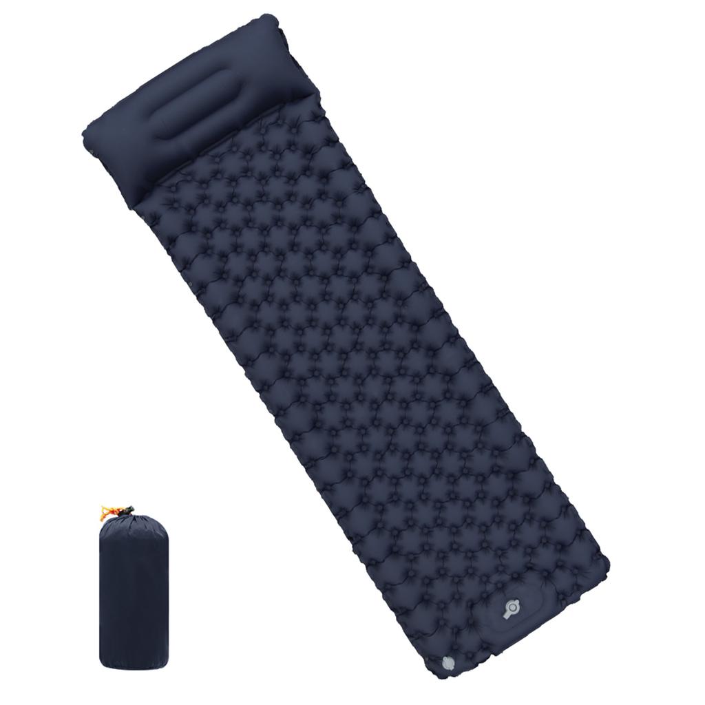 Self inflate Backpacking Air Pad Lightweight Sleeping Mat with Built in Foot Pump LT29 Navy Blue