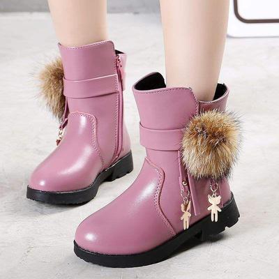 Girls Boots 2025 Autumn New Autumn and Winter Mid-tube Boots Princess Velvet Girls Shoes Two Cotton Shoes Children's Short Boots