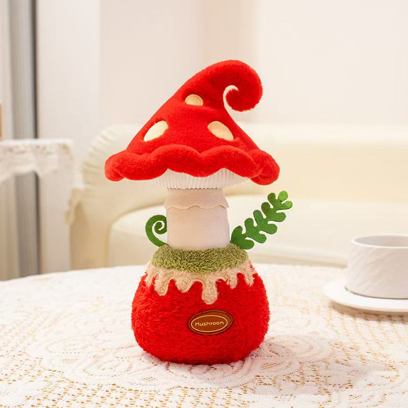 Newest Mushroom Rabbit Mushroom Green Plant Kawaii Plush Toy Figure Doll Cartoon Anime Cute Kids Birthday Holiday Gift Doll