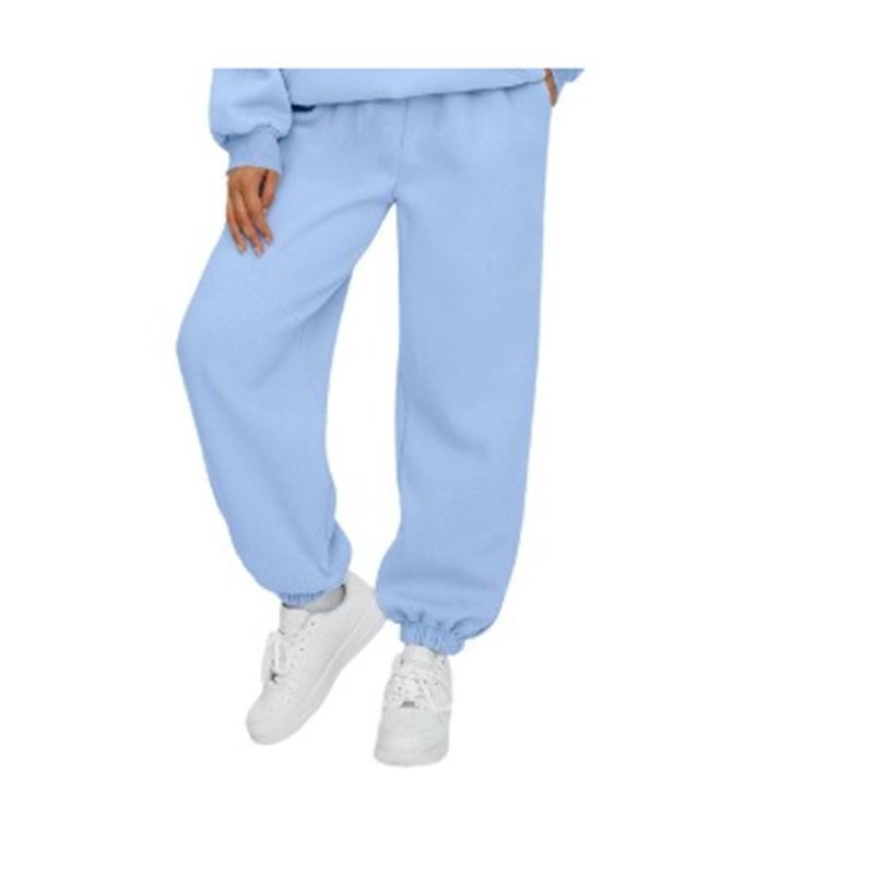 Women's High-Waisted Casual Sweatpants - Versatile Cuffed Pants for Home or Sports