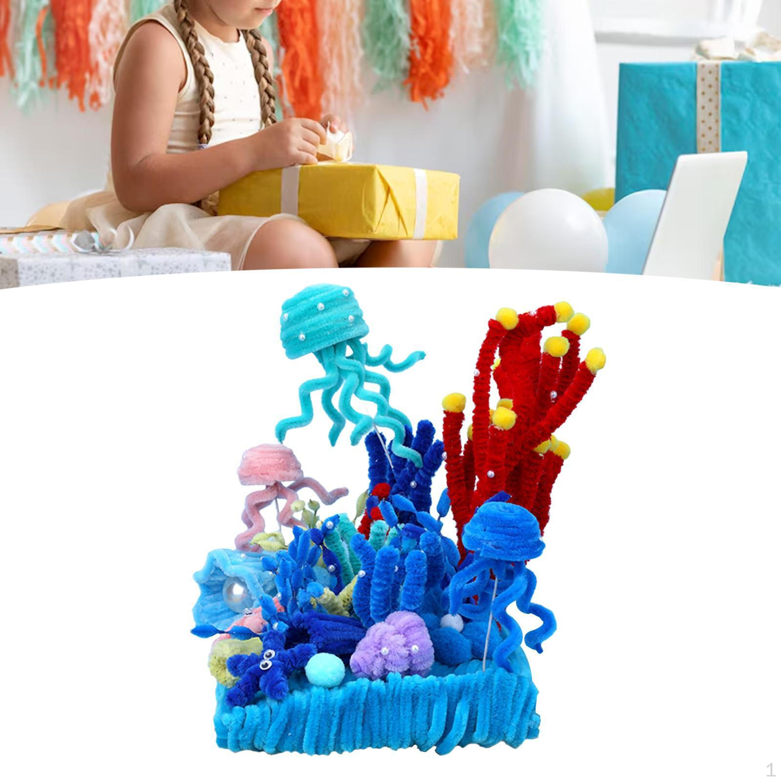 

Chenille Stem Pipe Cleaner Craft Kit Creative Ornament View Making DIY for Mother Day