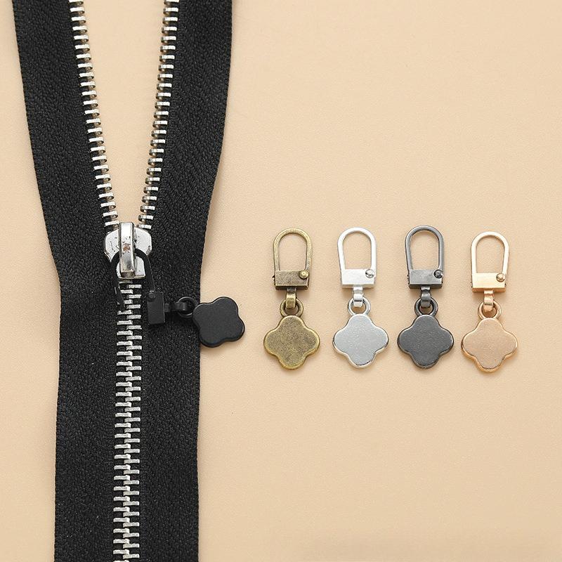 5Pcs Tool-Free Detachable Stylish Zipper Pull Metal Zipper Repair Replacement Slider DIY for Coat Jacket Backpack Handbags