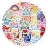 55 New Jesus Loves You Graffiti Stickers Decorate Notebook Suitcase Mobile Phone DIY Stickers