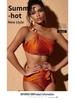 2023 Orange Sexy Sling Bikini & Sun Protection Long Dress Set