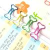 Creative Bone-Shaped Paper Clips: 100-Piece Colored Metal Bookmark and Office Stationery Set