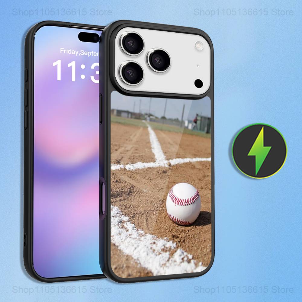 Sport Baseball Phone Case For iPhone 16,15,17,14,13,12,11,Pro,Max,Plus,Mini,Magsafe,Magnetic Wireless Charging Case