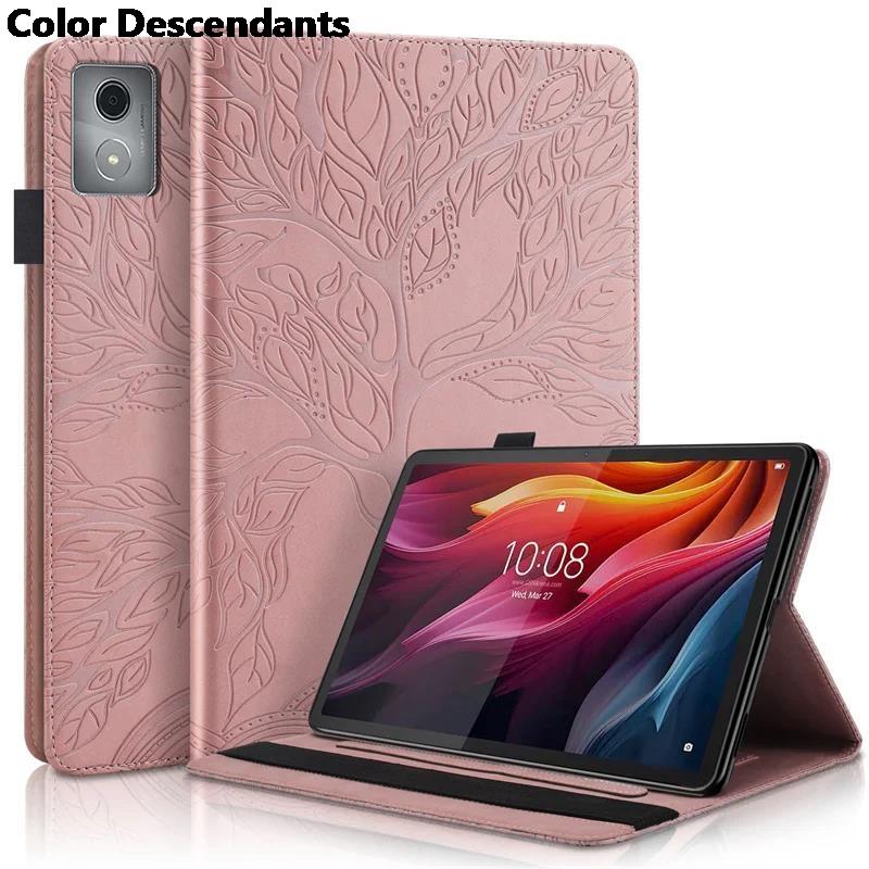 For Lenovo K11 Plus Case 11.45 Inch TB230XC TB352FU 3D Tree Embossed Flip Stand TPU Back for Lenovo Tab K11 Plus Tablet Cover