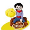 Funny Dress Up Pet Costume Halloween Cosplay New Year Outfit Trendy Cowboy Rider Dog Costume