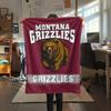 Montana Grizzlies Print Flannel Blanket High Quality Warm Comfortable Cover for All Seasons Perfect for Gifts Home Decor