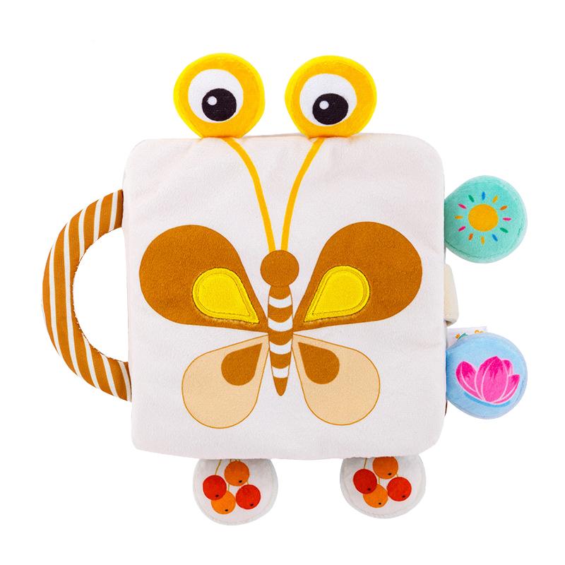 0-36 Months Baby 3D Cloth Book Early Learning Toys Montessori Sensory Animal Tail Cloth Book Newborn Enlightenment Baby Toys