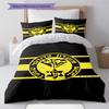 Juego de Ropa de Cama con Patrón del Maccabi Netanya FC Funda Nórdica Funda de Almohada Decoración del Hogar Regalo (1 * funda nórdica + 2 * fundas de almohada, sin núcleo)