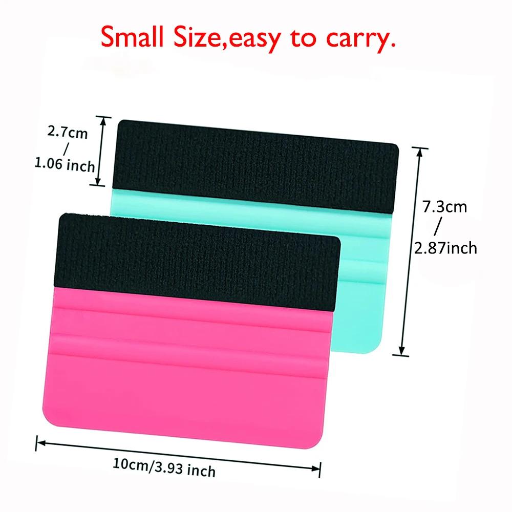 10pcs Vinyl Squeegee Applicator Car Sticker Carbon Film Install Felt Fabric Scraper Window Film Tinting Tool Vinyl Wrap Tools