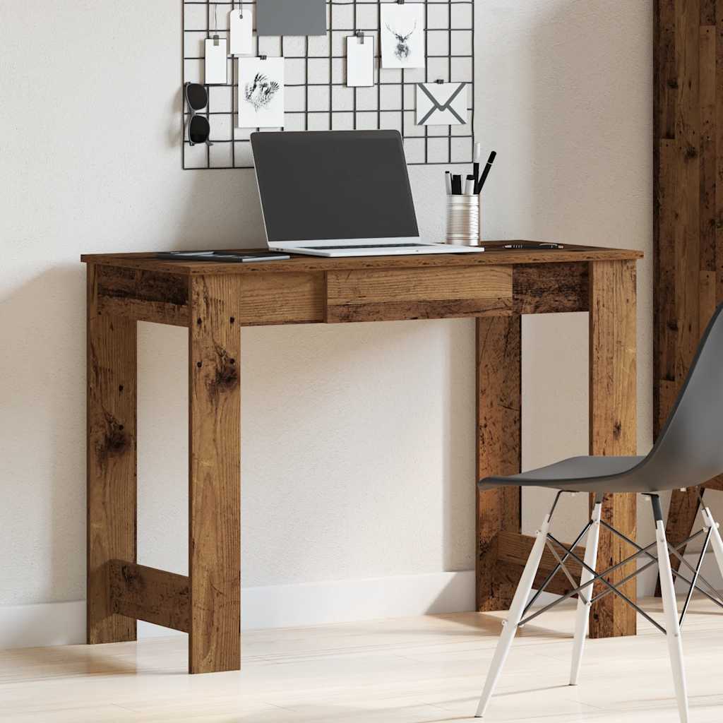 Vintage Wood Effect Desk 100 x 45 x 75 cm Particleboard