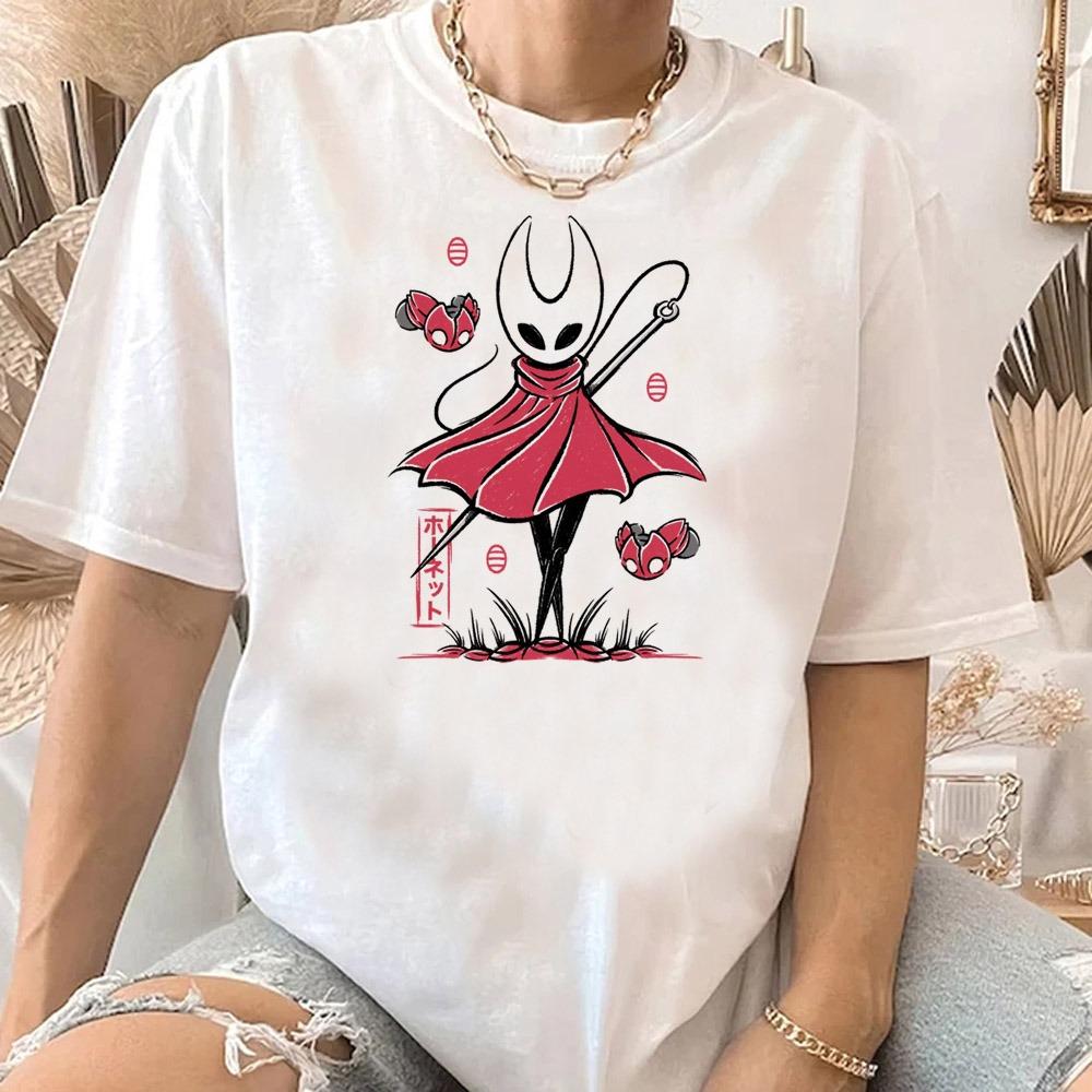 Fashion Men and Women's T-shirt Hollow Knight Print T-shirt Loose Short Sleeve Tops Summer Casual Round Neck Kids Tees Clothing