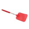 Retractable Plastic Fly Swatter Mosquito Racket with Stainless Steel Rod for Home OfficeRed